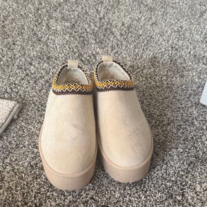 Stylish Beige Slip-On Women's Shoes
